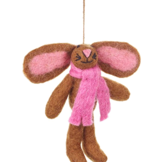 Handmade Hanging Bunny Needle Felt Hanger