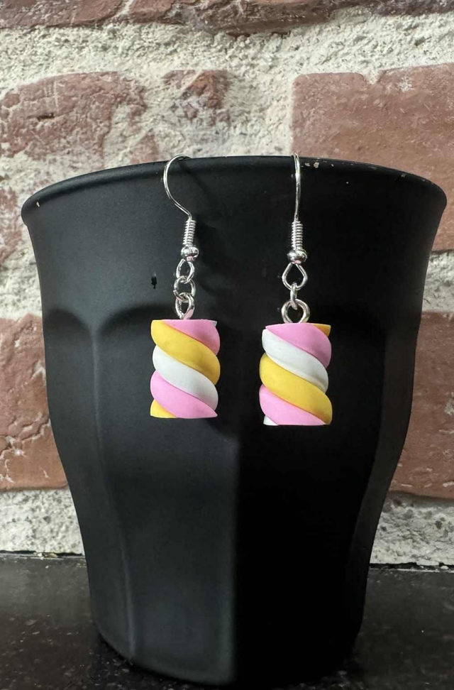 🍭 Boucles d’oreilles Chamallow – Douceur &amp; Gourmandise ✨