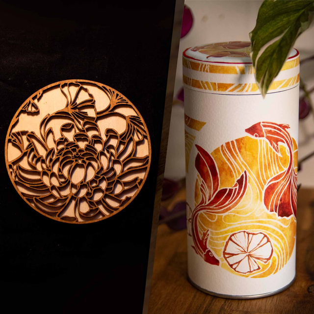 Pack complet dragon - Tasse, sous tasse + boîte à thé