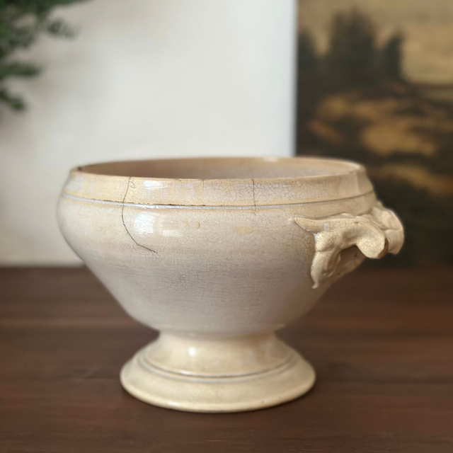 la soupière patinée Digoin et Sarreguemines