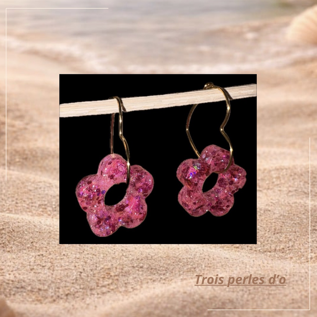 Boucles d’oreilles résine Lola 
