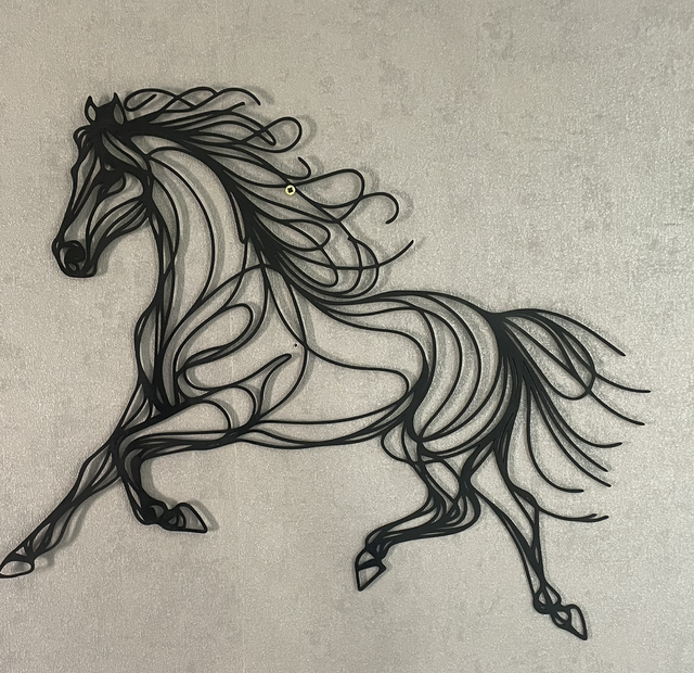 Cheval au Galop en Line- Art 