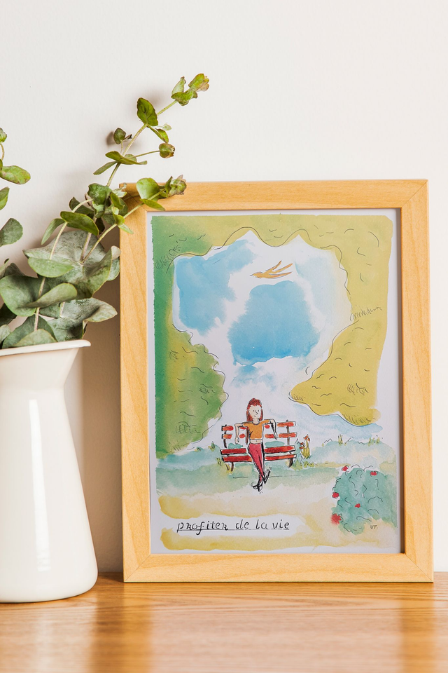 Dessin "Profiter de la vie" Tirage A4 