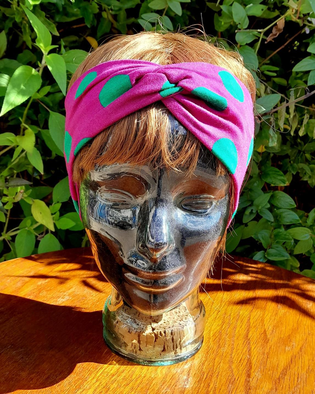 Bandeau jersey coton à pois M