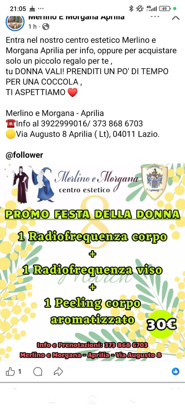 Promo festa della donna 