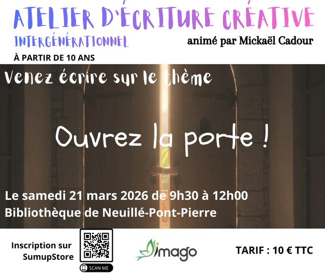 Atelier d'écriture du 21 mars 2026 - "Ouvrez la porte"