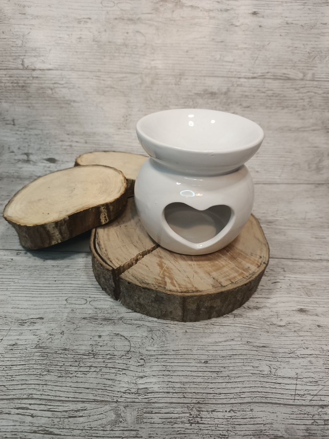 Chunky White Heart Burner