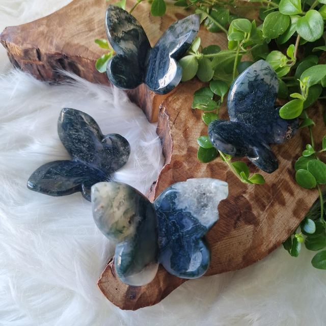Moss agate Butterfly 