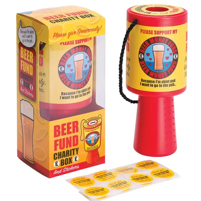 Beer fund charity box