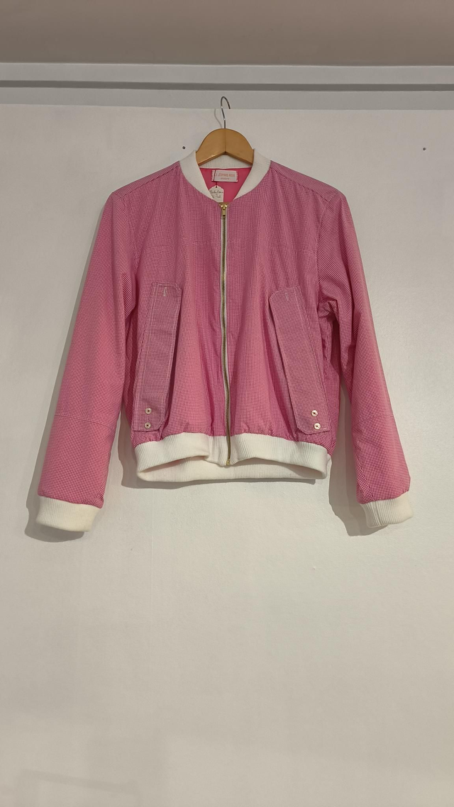 Veste vichy - Léopard rose