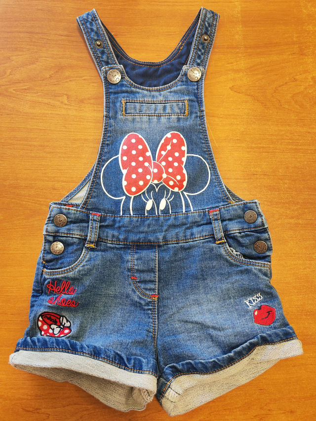 Salopette jean Minnie en 2 ans