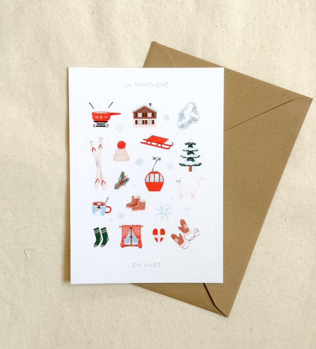 Carte Moodboard Montagne en hiver 🆕