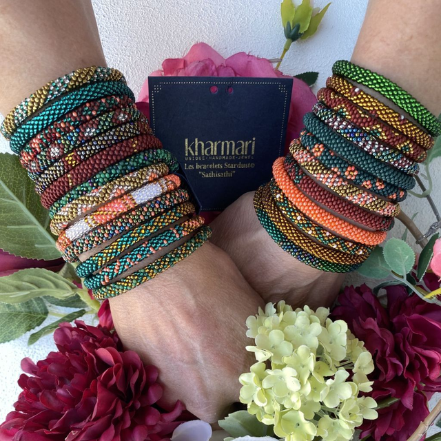 Bracelet perles de verre 