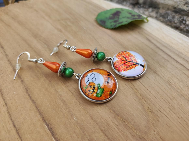 Boucles D&#039;oreilles &#039;Pumpkin Tree&#039;