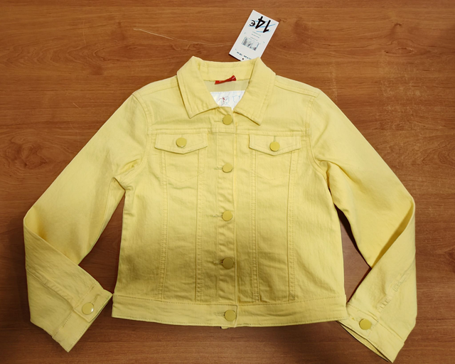 Blouson jean jaune en 8 ans