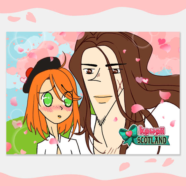 Print A6 Kawaii Scotland Yaoi