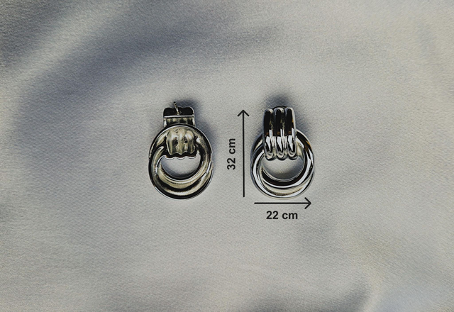 Boucles d'oreilles Anneaux entrelacés en argenté ou doré