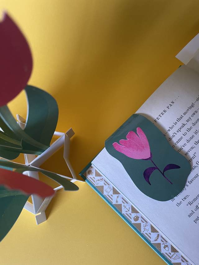 Marque-page magnétique florale