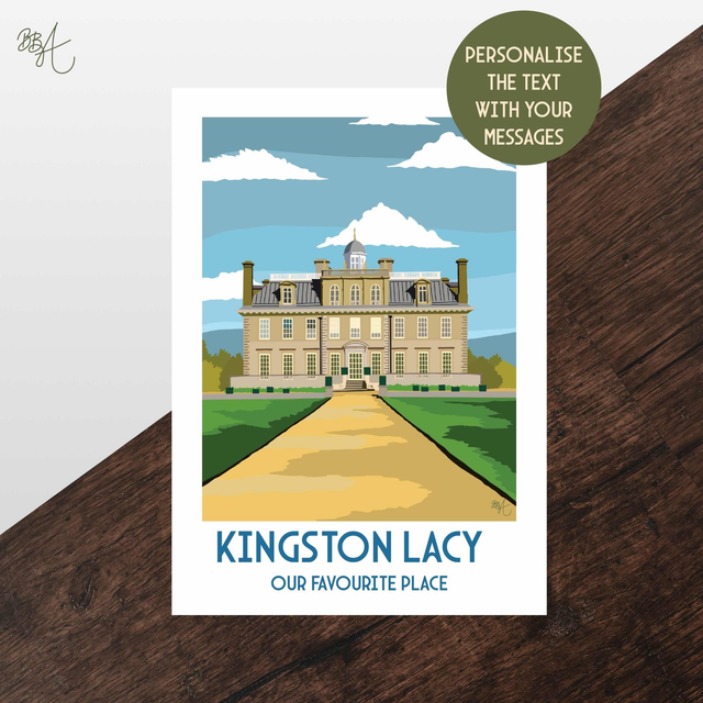 Kingston Lacy, Personalised Wedding Venue Print