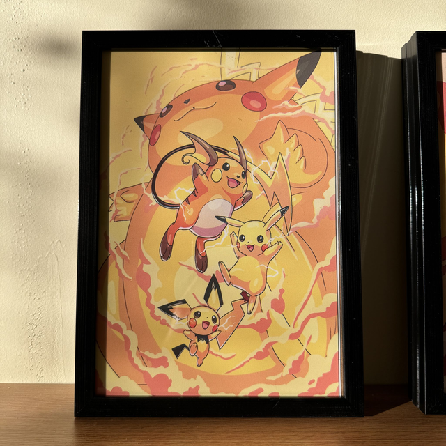 Tableau Pokémon trio Pikachu