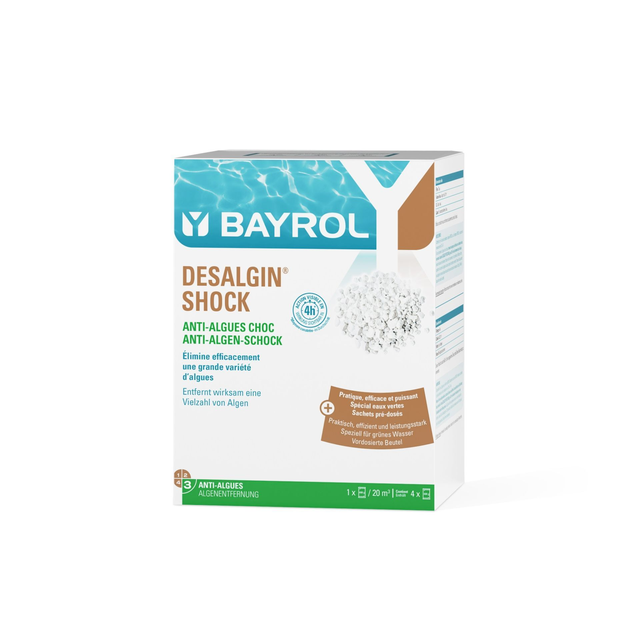 BAYROL Desalgin® SHOCK - 1,6 kg Karton (4 Beutel je 400 g)