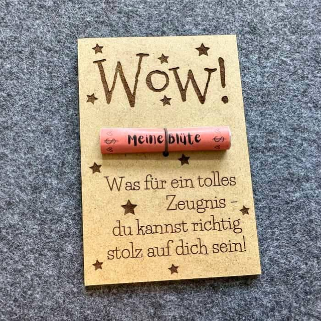 Geschenkkarte "Zeugnis"