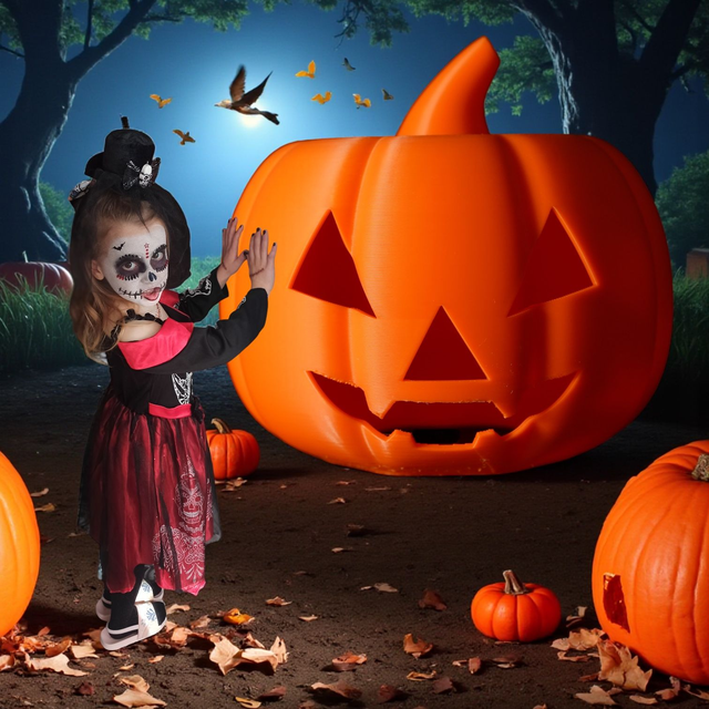 3D Halloween Kürbis – Fertiger 3D-Druck
