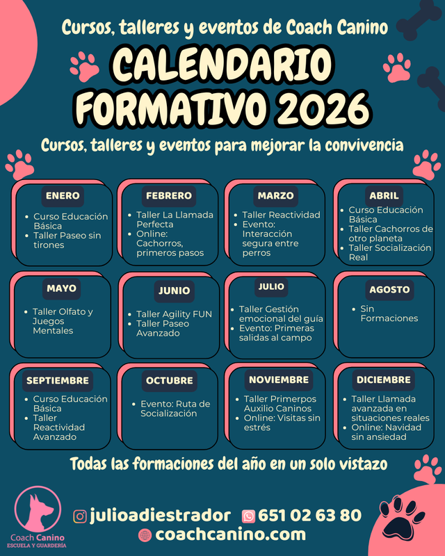 Calendario de Formaciones 2026