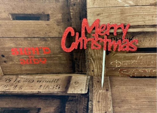 Merry Christmas Cake Topper