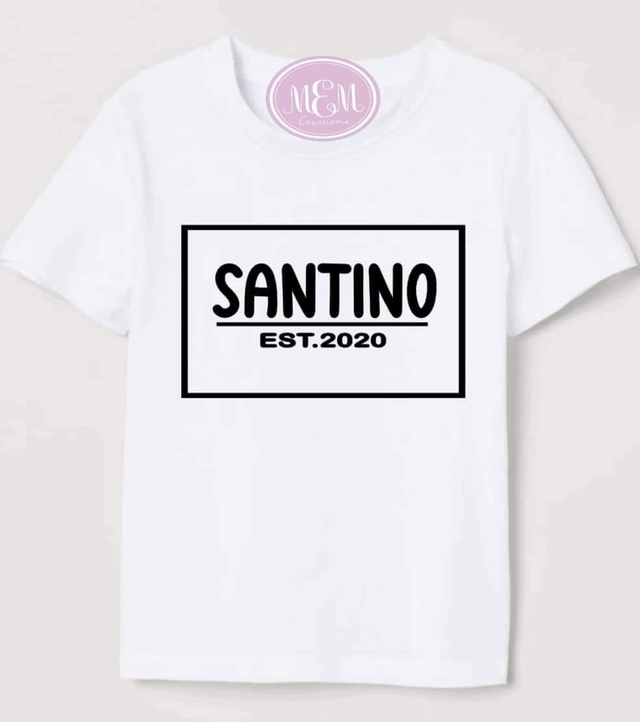 Name Tshirt White Est Design