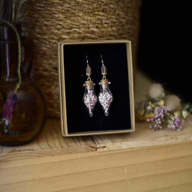 boucles d’oreilles fioles la mystérieuse 