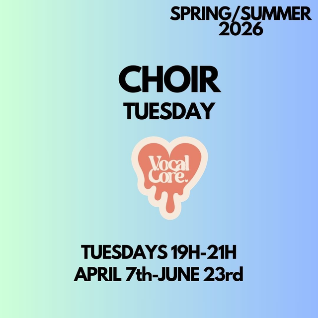 TUESDAY EVENING CHOIR: 19h-21h (APRIL 7th-JUNE 23RD 2026)