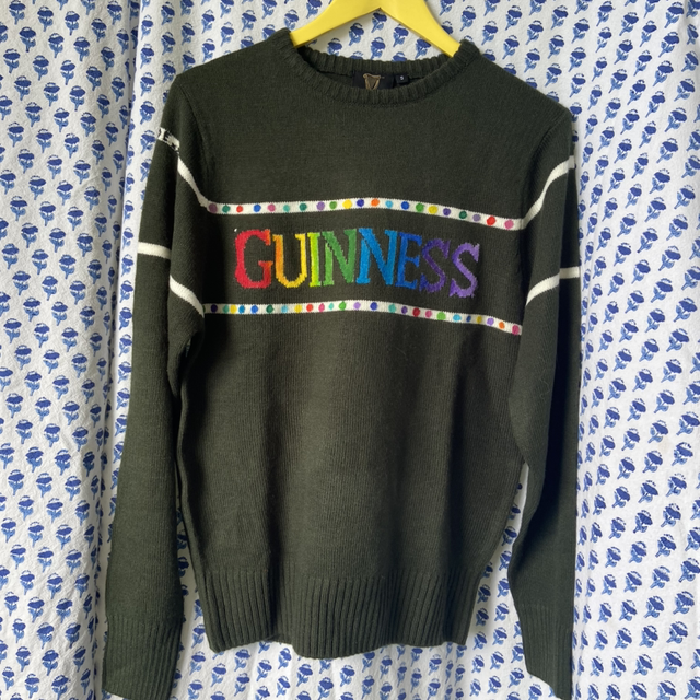 Rainbow Guinness painted jumper