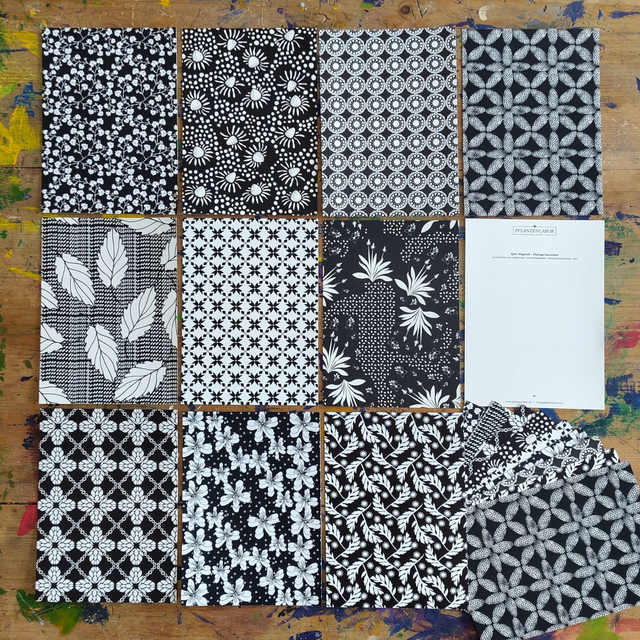 Grusskarten Schwarz-Weiss - 10x2 St