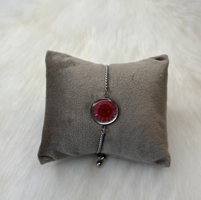 Bracelet Bloom marguerite rouge