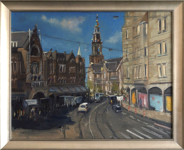 Amsterdam - Rad Huistraat, 40x50 olej płótno 2021