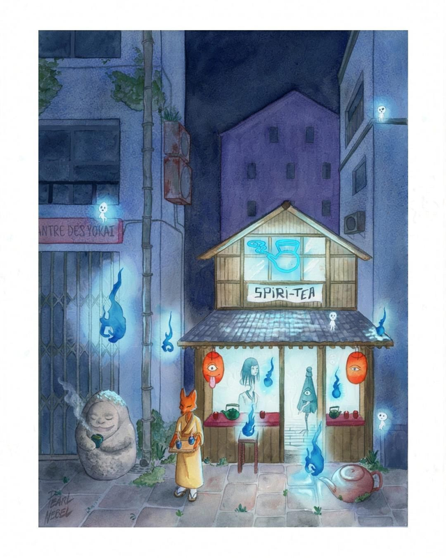 Carte aquarelle - Spiritea