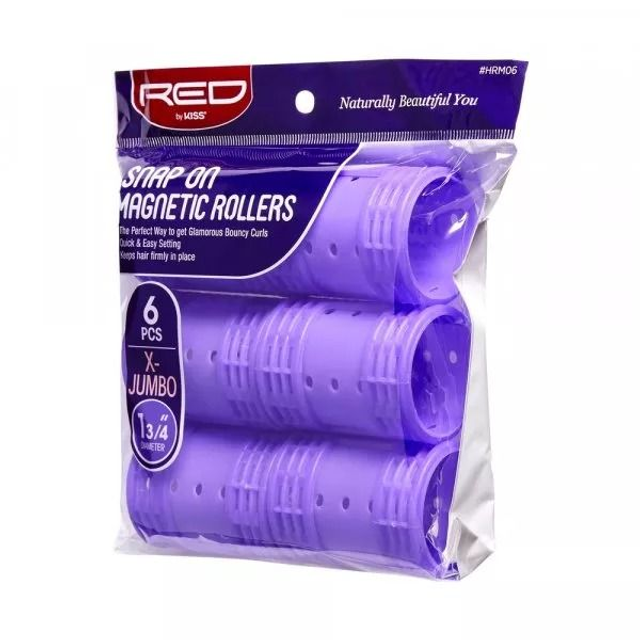 RED BY KISS: SNAP ON MAG ROLLERS - X-JUMBO (HRM06)
