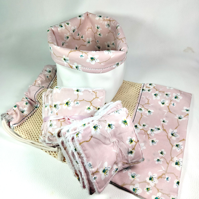 Lot zéro déchet Hanaé rose blush