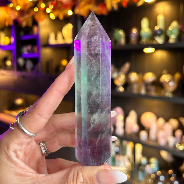 Rainbow Fluorite Tower (2) R58Q3A