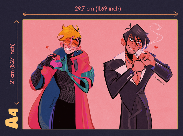 A4 – Vashwood Hearts - Print