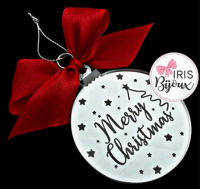 Decorazione natalizia Merry Christmas con alberello 