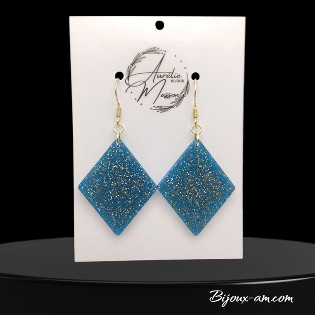 Boucles d'oreilles résine