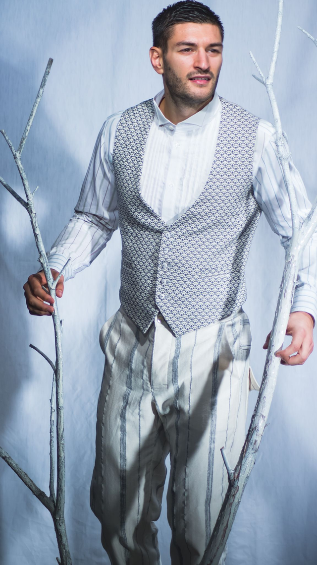 Gilet "Paon" - Pièce unique - Taille M