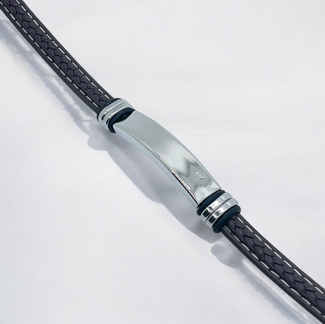 Bracelet homme cuir marron 