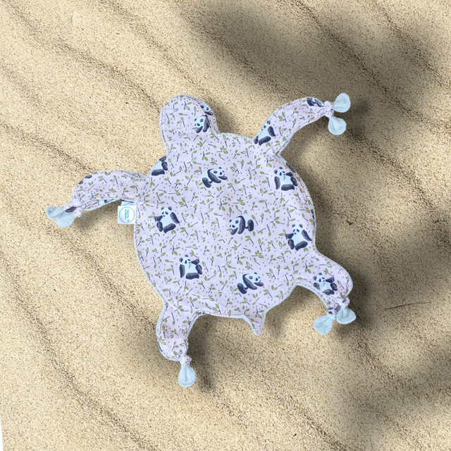 Doudou Siamois tortue  Panda rose