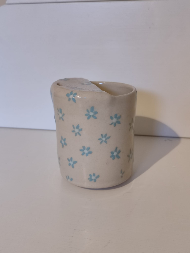 Reusable To Go Cup 'Blue daisies'