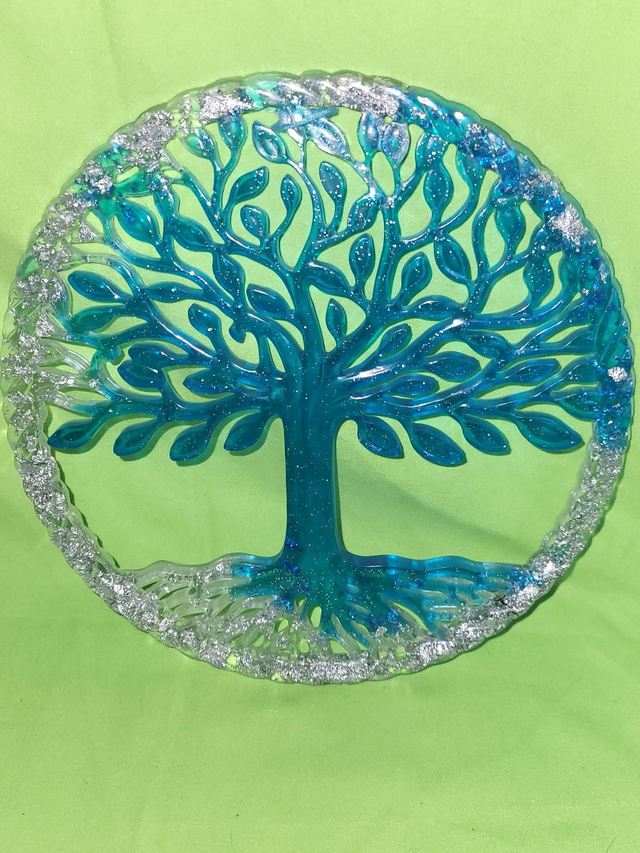 Arbre de vie bleu argenté