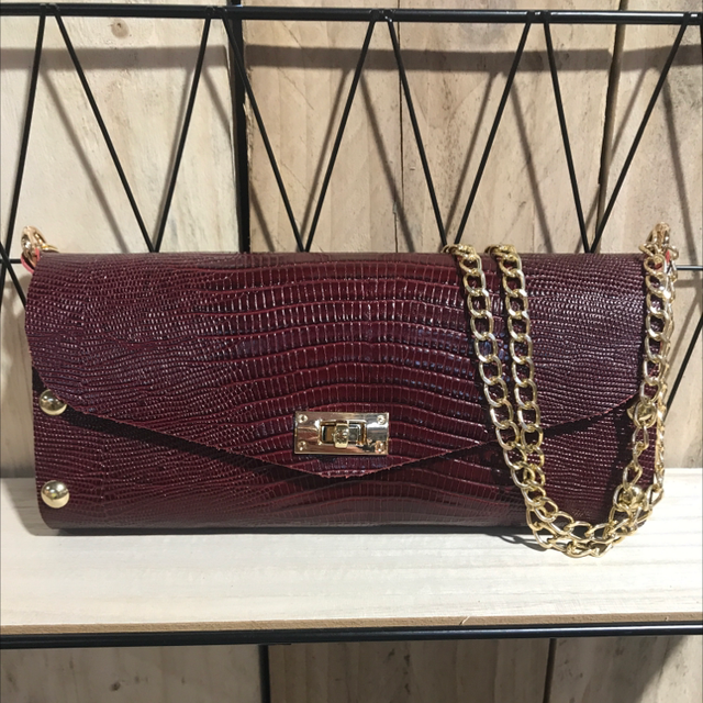 " BOGOTA " Bordeaux façon Lézard