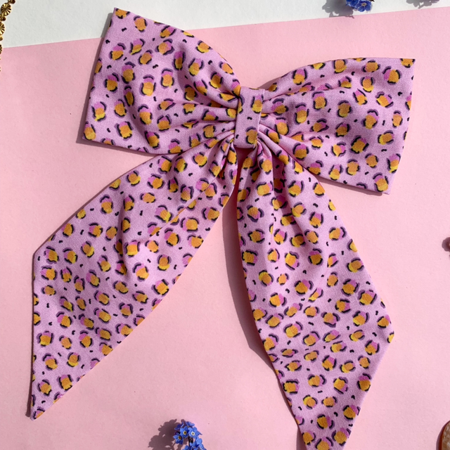 Pretty in Leopard Hair Bow 